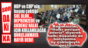 SON DAKİKA… AKDENİZ’DE 30 MİLYON TL BORÇLANMA “OY ÇOKLUĞUYLA” GEÇTİ: DEPREMZEDELER VE AKDENİZLİLER İÇİN KULLANILACAK BU BORÇLANMAYA HDP VE CHP’NİN RET VERDİĞİNİ ATLAMAYALIM!
