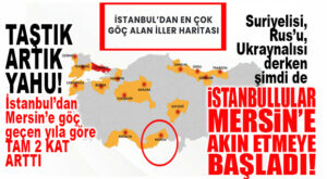 HAYDAA… İSTANBUL’DAN GÖÇ BAŞLADI, MERSİN EN ÇOK TAŞINILAN İLLER ARASINA GİRDİ!