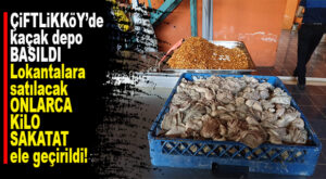 LOKANTALARA SATACAKLARDI! YENİŞEHİR BELEDİYESİNDEN ÇİFTLİKKÖY’DEKİ KAÇAK SAKATAT DEPOSUNA BASKIN
