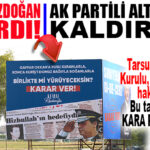 BOZDOĞAN ASTIRDI, AK PARTİLİ MECLİS ÜYESİ KALDIRTTI! TARSUS’TA AFİŞ ÜSTÜNDEN YENİ TARTIŞMA!