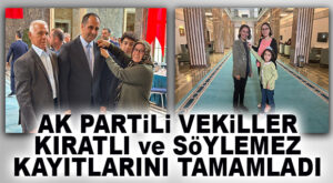 AK PARTİLİ KIRATLI VE SÖYLEMEZ MİLLETVEKİLİ ROZETİNİ TAKTI