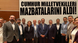 MERSİN’DE CUMHUR İTTİFAKI MİLLETVEKİLLERİ MAZBATALARINI ALDI