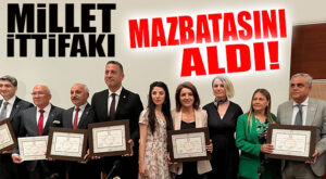 YENİ SEÇİLEN MİLLET İTTİFAKI MERSİN MİLLETVEKİLLERİ MAZBATALARINI ALDI