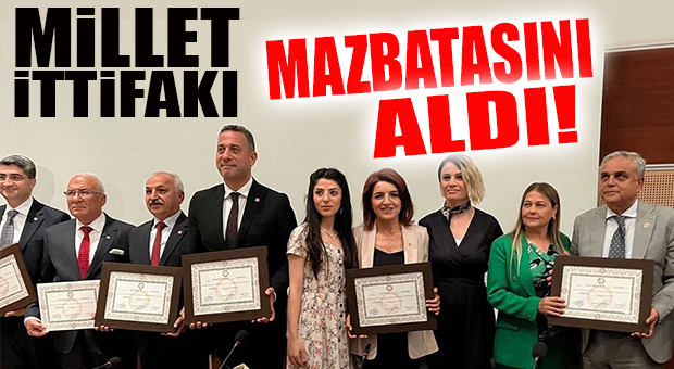 YENİ SEÇİLEN MİLLET İTTİFAKI MERSİN MİLLETVEKİLLERİ MAZBATALARINI ALDI