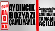 SON DAKİKA… İLK SONUÇLAR KÜÇÜK İLÇELERDEN: AYDINCIK, BOZYAZI VE ÇAMLIYAYLA…