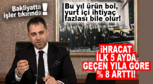 BİR SEKTÖRDEN İYİ HABER GELDİ: AHBİB BAŞKANI VEYSEL MEMİŞ AÇIKLADI… MAYIS AYI İHRACATI 143,8 MİLYON DOLAR