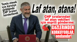 AK PARTİLİ NEBATİ’YE YEMİN TÖRENİNDE LAF ATAN CHP’LİLERDEN “LAF ATMA GEREKÇESİ” YORUMU: “GÖZLERİNDEN KORKUYORLAR, ONDANDIR!” GÜNÜN ESPRİSİ…