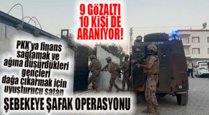 UYUŞTURUCUDAN PKK’YA FİNANS SAĞLAYAN TERÖR UZANTILARINA MERSİN EMNİYETİNDEN ŞAFAK OPERASYONU: 9 GÖZALTI, 10 KİŞİ ARANIYOR!