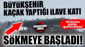 KANUNSUZLUK DURDURULDU: BÜYÜKŞEHİR MARİNA VİSTA’YA YAPTIĞI KAÇAK KATI YIKMAYA BAŞLADI!