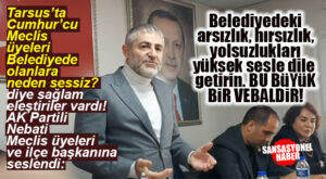 AK PARTİLİ NEBATİ TARSUS’TA NE KONUŞTU BE… BELEDİYE BAŞKANLIĞI YOLSUZLUĞU İDDİALARI ÜZERİNDEN TEŞKİLATA, MECLİS ÜYELERİNE İNCE İNCE VURDU!