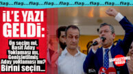 FLAŞ…FLAŞ…FLAŞ… CHP GENEL MERKEZ, İL BAŞKANLIĞINA YAZIYI ÇEKTİ: ÖN SEÇİM, GENİŞLETİLMİŞ ADAY YOKLAMASI, BASİT ADAY YOKLAMASI… BİRİNİ SEÇİN!