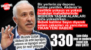 AKDENİZ’İN “ÖZELLİKLE YOKSUNLAŞTIRILAN” BÖLGESİNDEN OY NEMALANANLARA KÖTÜ HABER: 330 MODERN KONUT İÇİN DAHA ONAY ÇIKTI!