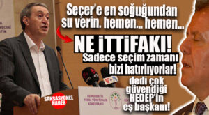 HDP’YE HER FIRSATTA MİNNET DUYAN SEÇER’E SOĞUK SUUUU: “SADECE SEÇİM GELDİĞİ ZAMAN BİZİ YEDEK BİR GÜÇ OLARAK GÖRÜYORLAR”