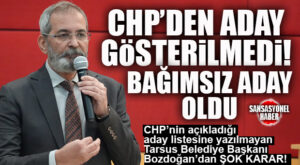 YANDI ORTALIK: CHP’DEN ADAY GÖSTERİLMEYEN BOZDOĞAN BAĞIMSIZ ADAY OLUYOR!
