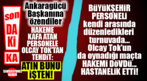GECENİN SKANDALI… BÜYÜKŞEHİR DAİRELER ARASI MAÇTA KAVGA ÇIKTI, HAKEMİ DÖVÜP HASTANELİK ETTİLER!