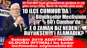 BOMBA… AK PARTİLİ ELİTAŞ: “2019 SEÇİMİNDEN SONRA 10 İLÇE CUMHUR’DA BÜYÜKŞEHİR MECLİSİNDE ÇOĞUNLUK BİZDE… NİYE O ZAMAN BÜYÜKŞEHİR’İ ALAMADIK!”