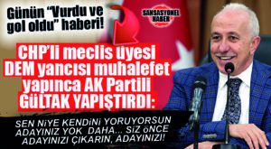 AK PARTİLİ GÜLTAK’TAN, AKDENİZ’DE DEM YANCISI MUHALEFET YAPAN CHP’Lİ MECLİS ÜYESİNE CEVAP: “ADAYINIZ VAR MI, ADAYINIZI ÇIKARIN SONRA KENDİNİZİ YORUN!”