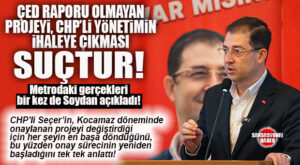 SERDAR SOYDAN:“METRONUN ÖNCEKİ DÖNEMDE HAZIRLANMIŞ VE ONAYLANMIŞ PROJESİNE BU YÖNETİM KAZMA VURSAYDI, BUGÜN YARISI BİTMİŞTİ! AMA ONAYLANAN PROJEYİ SİL BAŞTAN DEĞİŞTİRDİLER, HER ŞEY BAŞA DÖNDÜ!”