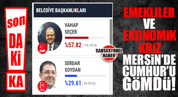 SON DAKİKA… MERSİN’DE VE TÜRKİYE’DE EMEKLİLER SONUCU BELİRLEDİ: CHP 58- CUMHUR 29!