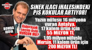 OLAYA GEL: YAZ NÜFUSU 16 MİLYONA VURAN ANTALYA 55 MİLYON TL’YE SİNEK İLACI İHALESİNİ BİTİRDİ… 1 MİLYON 950 BİN NÜFUSLU MERSİN’DE BU RAKAM 200 MİLYON TL! SİNEK İLACI İHALESİNDEKİ PİS KOKULAR ARTIYOR!