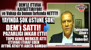 SEÇER RESMEN TAKİYE YAPTI, HEM DE GÖZÜMÜZÜN İÇİNE BAKA BAKA: “BEN DEM’LE GÖRÜŞMEDİM, GENEL MERKEZ GÖRÜŞMÜŞTÜR!”