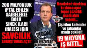 200 MİLYON NERE 19 MİLYON NERE… YAZIK BE YA: İPTAL EDİLEN ADRESE TESLİM SİNEK İLACI İHALESİ İÇİN SAVCILIK SORUŞTURMA BAŞLATTI, PAZARLIK USULÜ AÇILAN YENİ İLAÇ ALIMI İHALESİNDEKİ BOMBA DETAY!