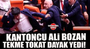KANTONCU ALİ BOZAN TBMM’DE DAYAK YEDİ… ŞOK GÖRÜNTÜLER!