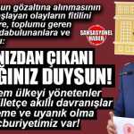 İYİ PARTİLİ KOCAMAZ’DAN UYARI: “BİZİM HEM ÜLKEYİ YÖNETENLER HEM DE MİLLETÇE AKILLI DAVRANIŞLAR SERGİLEME VE UYANIK OLMA MECBURİYETİMİZ VAR!”