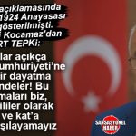 PKK’NIN AÇIKLAMASINDA KULLANDIĞI İFADELERE İYİ PARTİLİ BURHANETTİN KOCAMAZ’DAN SERT TEPKİ: “ÜZÜNTÜMÜZ, KOSKOCA TÜRKİYE CUMHURİYETİ’NİN BİR TERÖR ÖRGÜTÜNÜ MUHATAP ALARAK DÜŞÜRÜLDÜĞÜ DURUMADIR!”