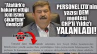 OLAYA GEL: DEM MONTESİ CHP’Lİ YILDIZ’I BELEDİYE ŞİRKETİ PERSONEL A.Ş’NİN YAZISI BOŞA DÜŞÜRDÜ!