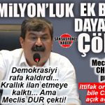 MECLİSİ YOK SAYAN CHP’Lİ YILDIZ’A ŞOK: YILDIZ’A MECLİSTEN TOKAT GİBİ 510 MİLYON’LUK RET!