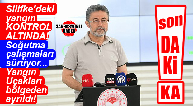 SON DAKİKA… SİLİFKE’DEKİ YANGIN KONTROL ALTINDA SOĞUTMA ÇALIŞMALARI SÜRÜYOR!