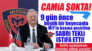 ŞOK GELİŞME… SABRİ TEKLİ’NİN MİY BAŞKANLIĞI SADECE 9 GÜN SÜRDÜ! İSTİFA ETTİ