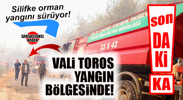 SON DAKİKA… SİLİFKE YANGINI SÜRÜYOR: VALİ TOROS OLAY YERİNDE!