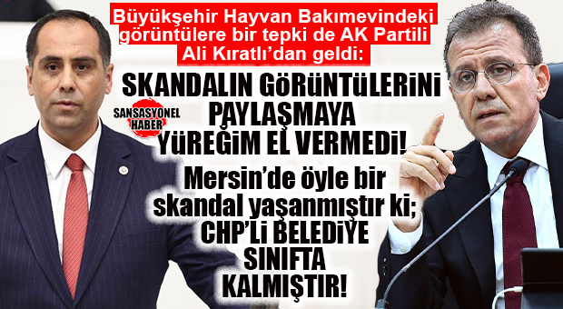 AK PARTİLİ KIRATLI’DAN CHP’Lİ BÜYÜKŞEHİR’E HAYVAN BAKIM EVİNDEKİ SKANDALA TEPKİ: “MERSİN’DE ÖYLE BİR SKANDAL YAŞANMIŞTIR Kİ, FOTOĞRAFLARI VEYA VİDEOLARI PAYLAŞMAYA YÜREĞİM ELVERMEDİ!”