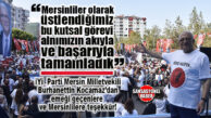 “1. VAZİFEN” MİTİNGİNİN ARDINDAN İYİ PARTİ MERSİN MİLLETVEKİLİ BURHANETTİN KOCAMAZ’DAN TEŞEKKÜR: “MERSİN HER ZAMAN OLDUĞU GİBİ BİZİ YİNE MAHCUP ETMEDİ”