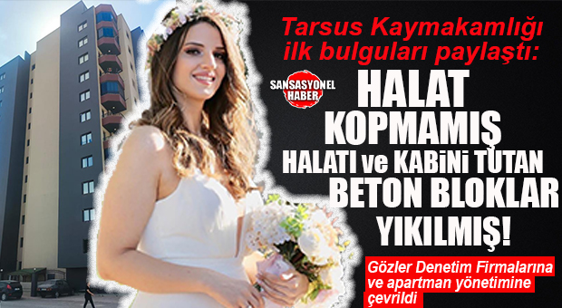 TARSUS ASANSÖR FACİASINDA BOMBA: KABİN BETON BLOKLARI YIKILMIŞ!