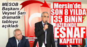 MERSİN ESNAFI ALARM VERİYOR: SON 8 YILDA 35 BİNİN ÜZERİNDE İŞLETME KAPANDI