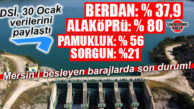 MERSİN BARAJLARINDA YÜZLERİ GÜLDÜREN ARTIŞ! YAĞIŞLAR SU SEVİYELERİNİ YÜKSELTTİ