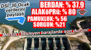 MERSİN BARAJLARINDA YÜZLERİ GÜLDÜREN ARTIŞ! YAĞIŞLAR SU SEVİYELERİNİ YÜKSELTTİ