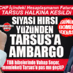 MEMLEKETİNE TBB AMBARGOSU: VAHAP SEÇER’İN “HİBE” MASKESİ TARSUS’TA DÜŞTÜ!… BOMBA İDDİA…
