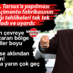 İYİ PARTİ GENEL BAŞKAN YARDIMCISI VE MERSİN MİLLETVEKİLİ BURHANETTİN KOCAMAZ’DAN TARSUS İÇİN TARİHİ ÇAĞRI: “ÜÇ BEŞ KİŞİ İŞE GİRECEK DİYE GELECEĞİNİZİ SATMAYIN! TARSUS’A BU İHANETİ YAPMAYIN!”