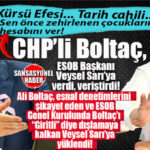 TARSUS BELEDİYE BAŞKANI ALİ BOLTAÇ’TAN, MERSİN ESOB BAŞKANI VEYSEL SARI’YA ZEHİR ZEMBEREK SÖZLER: “KÜRSÜ EFELİĞİ YAPACAĞINIZA, ZEHİRLENEN ÇOCUKLARIN HESABINI VERİN!”