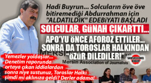 1 MAYIS’TA SOL YUMRUĞU HAVAYA KALDIRMAK VE KOMÜNİST BIYIĞI BIRAKMAKLA BU İŞ OLMUYORMUŞ YANİ: SOLCULAR ÖVE ÖVE GETİRDİĞİ ADAMI “KINADI!” SOLCULARDAN KILIÇDAROĞLU’NA BİAT EDEN ABDURRAHMAN YILDIZ’A “İHANET” SUÇLAMASI VE TOROSLAR HALKINA ÖZÜR GELDİ!