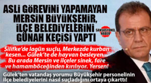 MERSİN SİNEĞE TESLİM OLURKEN SEÇER VE PERSONELİNDEN TOPU İLÇE BELEDİYELERİNE ATMA SKANDALI: GÜLEK’TEKİ VATANDAŞ DEŞİFRE ETTİ, “COĞRAFYA KADER” ACZİYETİ SONRASI SIRA İLÇE BELEDİYESİNİ SUÇLAMAYA GELDİ!