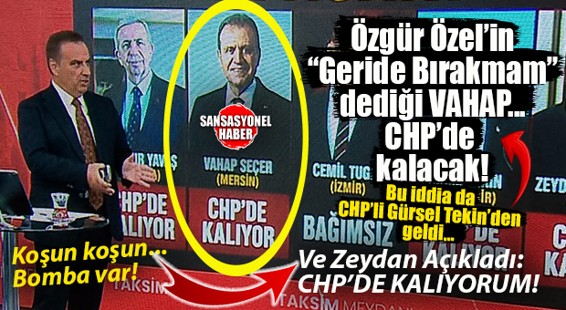 CHP’DE DEPREMİN ARTÇILARI SÜRÜYOR: VAHAP SEÇER İKİ ATEŞ ARASINDA! ÖZGÜR ÖZEL “GELİYOR”, GÜRSEL TEKİN “KALACAK” DEDİ!