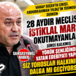 DEM MONTESİ CHP’Lİ TOROSLAR BELEDİYE BAŞKANI YILDIZ’IN ORGANİZASYONUNDA SAMİMİYETSİZLİK AFİŞE OLDU! MHP’Lİ ÇOKGÜN’DEN BOMBA: “28 AYDIR MECLİSTE MİLLİ MARŞIMIZ YOK, ŞENLİKTE VATAN-MİLLET VAR! SİZ TOROSLAR HALKININ AKLIYLA DALGA MI GEÇİYORSUNUZ?”
