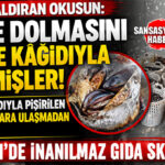 MİDESİ KALDIRAN OKUSUN: MİDYE DOLMASINI GAZETE KÂĞIDIYLA PİŞİRMİŞLER! MERSİN’DE İNANILMAZ GIDA SKANDALI