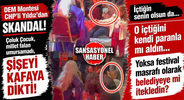 TOROSLAR’DA SKANDAL GÖRÜNTÜLER: HALK KONSERİNDE SANATÇI TÜRKÜ SÖYLEDİ, DEM MONTESİ CHP’Lİ BAŞKAN YILDIZ SAHNENİN ORTASINDA, MİLLETİN İÇİNDE ŞİŞEYİ KAFAYA DİKTİ! HEM DE ÇOLUĞUN ÇOCUN ÖNÜNDE!