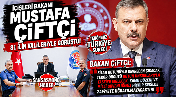 81 İLİN MÜLKİ AMİRLERİYLE ANKARA’DA 1 SAATLİK KRİTİK ZİRVE! BAKAN ÇİFTÇİ: “SİLAH BÜTÜNÜYLE DEVREDEN ÇIKACAK, TERÖR ÖRGÜTÜ BÜTÜN UNSURLARIYLA TASFİYE EDİLECEK!” MERSİN HEYETİ DE TAM KADRO KATILDI!